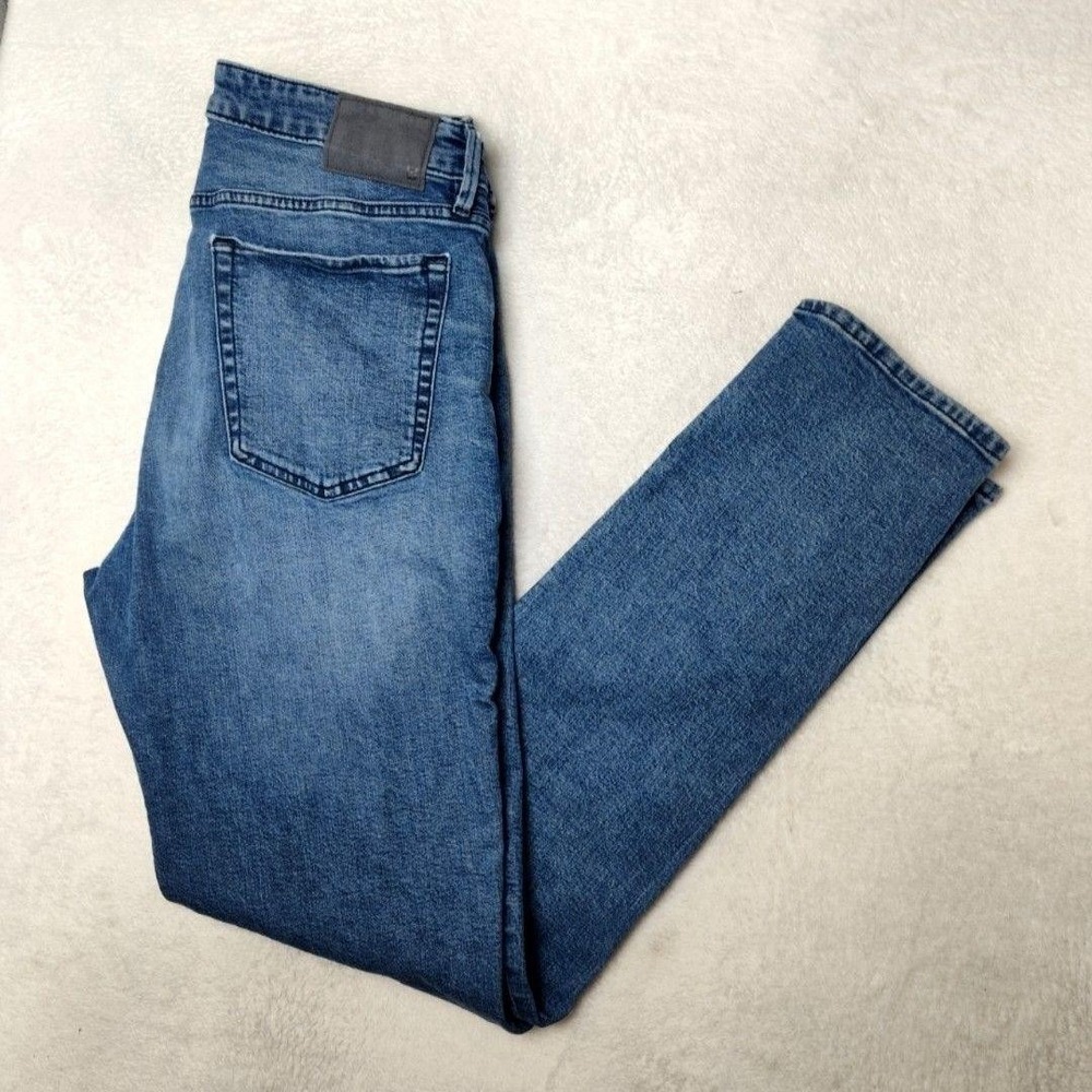 Bonobos Jeans Mens 34x34 Blue Tapered‎ Athletic Medium Wash Stretch Denim